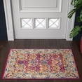 thumbnail image 1 of Transitional 2x3 Area Rug (2' x 3') Oriental Pink, Yellow Indoor Scatter Easy to Clean, 1 of 9