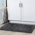 thumbnail image 1 of Transitional 2x3 Area Rug Shag Thick (2' x 3') Solid Dark Gray Indoor Scatter Easy to Clean, 1 of 8