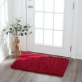 thumbnail image 1 of Transitional 2x3 Area Rug Shag Thick (2' x 3') Solid Red Indoor Scatter Easy to Clean, 1 of 9
