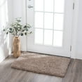 thumbnail image 1 of Transitional 2x3 Area Rug Shag Thick (2' x 3') Solid Tan Indoor Scatter Easy to Clean, 1 of 9