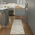 thumbnail image 1 of Transitional 2x8 Area Rug (2'3'' x 7'3'') Floral Cream, Gray Indoor Runner Easy to Clean, 1 of 10