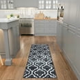 thumbnail image 1 of Transitional 2x8 Area Rug (2'3'' x 7'3'') Geometric Gray, Charcoal Indoor Runner Easy to Clean, 1 of 10