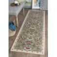 thumbnail image 1 of Transitional 2x8 Area Rug (2'3'' x 7'6'') Floral Seafoam, Beige Indoor Runner Easy to Clean, 1 of 7