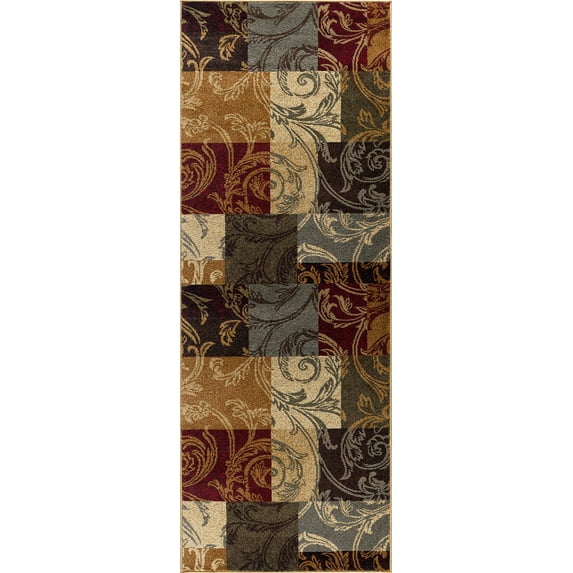Transitional 3x10 Area Rug (2'7'' x 9'10'') Floral Multi-Color Indoor Runner Easy to Clean