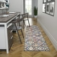 thumbnail image 1 of Transitional 3x10 Area Rug (2'8'' x 9'10'') Floral Cream, Navy Indoor Runner Easy to Clean, 1 of 7