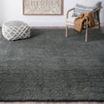 thumbnail image 1 of Bliss Rugs Transitional Solid Color 4' x 5'3'' Gray Polypropylene Indoor Area Rug, 4' x 5'3'', 1 of 10