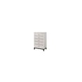 thumbnail image 1 of Transitional 5 Drawer Chest with Curved Handle and Chamfered Feet, White, 1 of 2