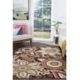 thumbnail image 1 of Transitional 5x7 Area Rug (5' x 7') Floral Brown, Beige Living Room Easy to Clean, 1 of 9