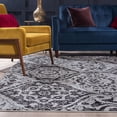 thumbnail image 1 of Transitional 5x8 Area Rug (5'3'' x 7'3'') Geometric Gray, Black Living Room Easy to Clean, 1 of 12
