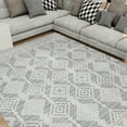 thumbnail image 1 of Bliss Rugs Moroccan Contemporary Geometric Area Rug, Indoor Rugs for Living Room, Dining Room, Bedroom | Gray, 5' x 8' (5'3''x7'3''), 1 of 8
