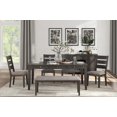 thumbnail image 1 of Transitional 6pc Dining Set Table with 6 Drawers 1 Bench 4 Side Chairs Gray Finish Casual Dining Furniture, 1 of 6