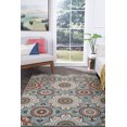thumbnail image 1 of Transitional 7x10 Area Rug (6'7'' x 9'6'') Floral Seafoam, Beige Living Room Easy to Clean, 1 of 9
