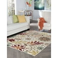 thumbnail image 1 of Transitional 8x10 Area Rug (7'10'' x 10'3'') Floral Ivory, Red Living Room Easy to Clean, 1 of 8