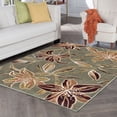 thumbnail image 1 of Transitional 8x10 Area Rug (7'10'' x 10'3'') Floral Seafoam, Red Living Room Easy to Clean, 1 of 7