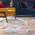 thumbnail image 1 of Transitional 8x10 Area Rug (7'10'' x 10'3'') Geometric Pink, Navy Living Room Easy to Clean, 1 of 12