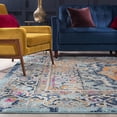 thumbnail image 1 of Transitional 8x10 Area Rug (7'10'' x 10'3'') Medallion Multi-Color Living Room Easy to Clean, 1 of 12