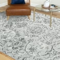 thumbnail image 1 of Transitional 8x10 Area Rug (7'11'' x 10'3'') Floral Gray Living Room Easy to Clean, 1 of 10