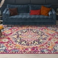 thumbnail image 1 of Transitional 8x10 Area Rug (7'11'' x 10'3'') Medallion Pink, Orange Living Room Easy to Clean, 1 of 9