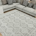 thumbnail image 1 of Transitional 8x10 Area Rug (7'11'' x 10'3'') Moroccan Beige, Cream Living Room Easy to Clean, 1 of 8