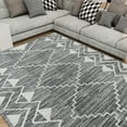 thumbnail image 1 of Transitional 8x10 Area Rug (7'11'' x 10'3'') Moroccan Gray, Cream Living Room Easy to Clean, 1 of 8
