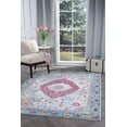 thumbnail image 1 of Transitional 8x11 Area Rug (7'10'' x 10'3'') Floral Gray, Blue Living Room Easy to Clean, 1 of 8