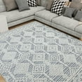 thumbnail image 1 of Transitional 9x12 Area Rug (8'10'' x 12'2'') Moroccan Blue, Cream Living Room Easy to Clean, 1 of 8