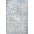thumbnail image 1 of Transitional Abstract Distressed Oriental Medallion Polyester Indoor Area Rug, 5'7"X 8'9", Azure by Blue Nile Mills, 1 of 10