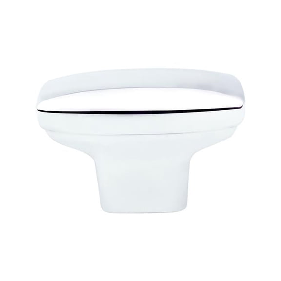Transitional Advantage One Polished Chrome Rounded Rectangle Knob
