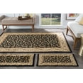 thumbnail image 1 of Transitional Area Rug (3-Piece Rug Set: (5' x 7', 20'' x 60'', 20'' x 32'')) Oriental Black, Beige Indoor Set Easy to Clean, 1 of 9