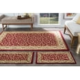 thumbnail image 1 of Transitional Area Rug (3-Piece Rug Set: (5' x 7', 20'' x 60'', 20'' x 32'')) Oriental Red, Beige Indoor Set Easy to Clean, 1 of 9