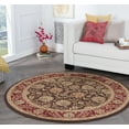 thumbnail image 1 of Transitional Area Rug (5'3'' Round) Floral Brown, Sage Green Indoor Round Easy to Clean, 1 of 6