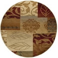 thumbnail image 1 of Transitional Area Rug (5'3'' Round) Floral Multi-Color Indoor Round Easy to Clean, 1 of 7