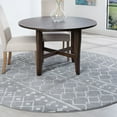 thumbnail image 1 of Transitional Area Rug (5'3'' Round) Geometric Gray, Cream Indoor Round Easy to Clean, 1 of 5