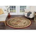 thumbnail image 1 of Transitional Area Rug (7'11'' Round) Border Red, Beige Indoor Round Easy to Clean, 1 of 6