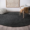 thumbnail image 1 of Bliss Rugs Transitional Solid Color 5'3'' Round Dark Gray Polypropylene Indoor Area Rug, 5'3'' Round, 1 of 7
