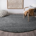 thumbnail image 1 of Bliss Rugs Transitional Solid Color 5'3'' Round Gray Polypropylene Indoor Area Rug, 5'3'' Round, 1 of 8