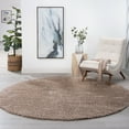 thumbnail image 1 of Transitional Area Rug Shag Thick (7'10'' Round) Solid Tan Indoor Round Easy to Clean, 1 of 5