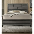 thumbnail image 1 of Transitional Bedroom Queen Bed In Rustic Gray With Plywood Headboard Contemporary Bed, Gray, Panel Headboard, Rubberwood & Furniture, 1 of 5