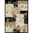 thumbnail image 1 of Transitional Black Floral Patchwork Panels Vines Area Rug - Actual 1' 9" x 2' 11" Accent Rug, 1 of 5