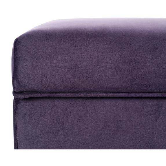 Transitional Brooklyn Upholstered Home Décor Storage Bench Amethyst