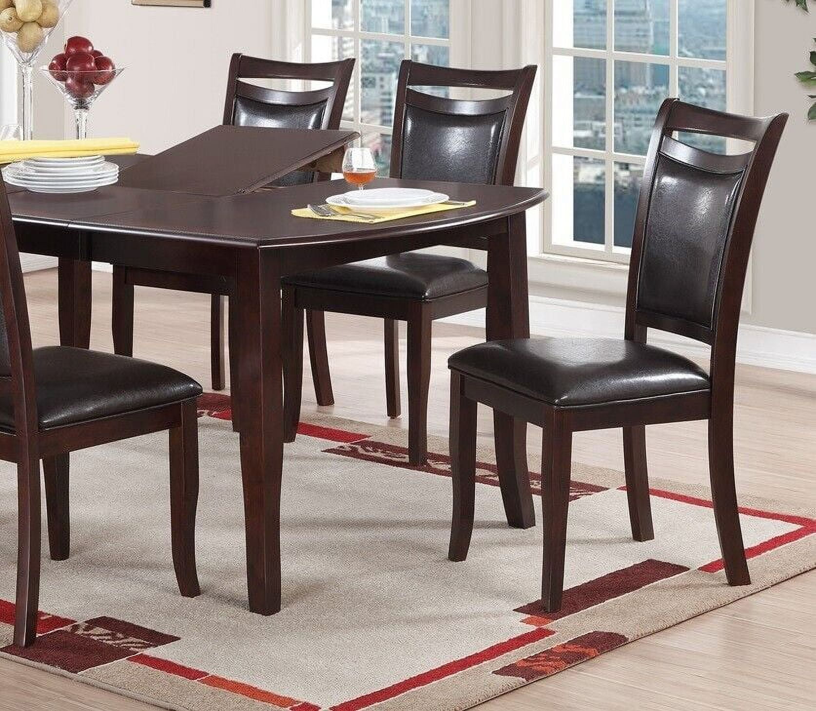 Transitional Brown Finish Set of 6 Dning Chairs Kitchen Dining Room ...