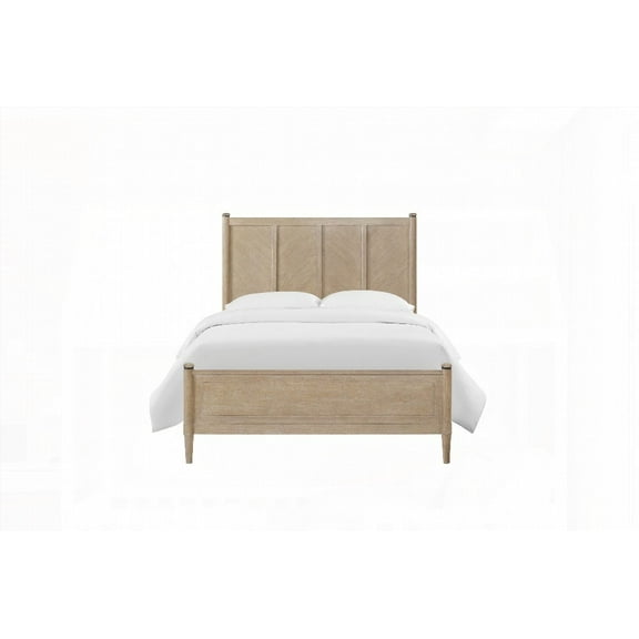 Transitional Casual Queen Bed with Sand Finish|Lo-Post Design
