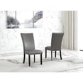 thumbnail image 1 of Transitional Chairs Upholstered PU Gray Tufted Nailhead Trim 2pc Set, 1 of 4