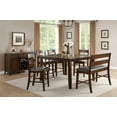 thumbnail image 1 of Transitional Cherry Finish 6pc Counter Height Dining Set Table with Extension Leaf Bench 4 High Chairs Classic Style, 1 of 7