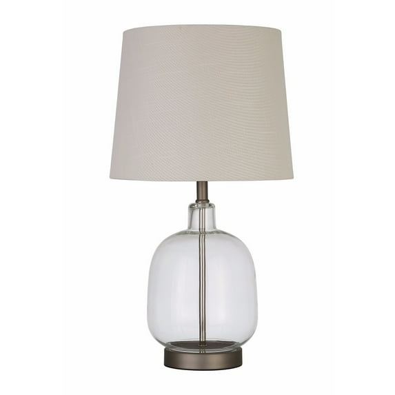 Transitional Clear Glass Table Lamp