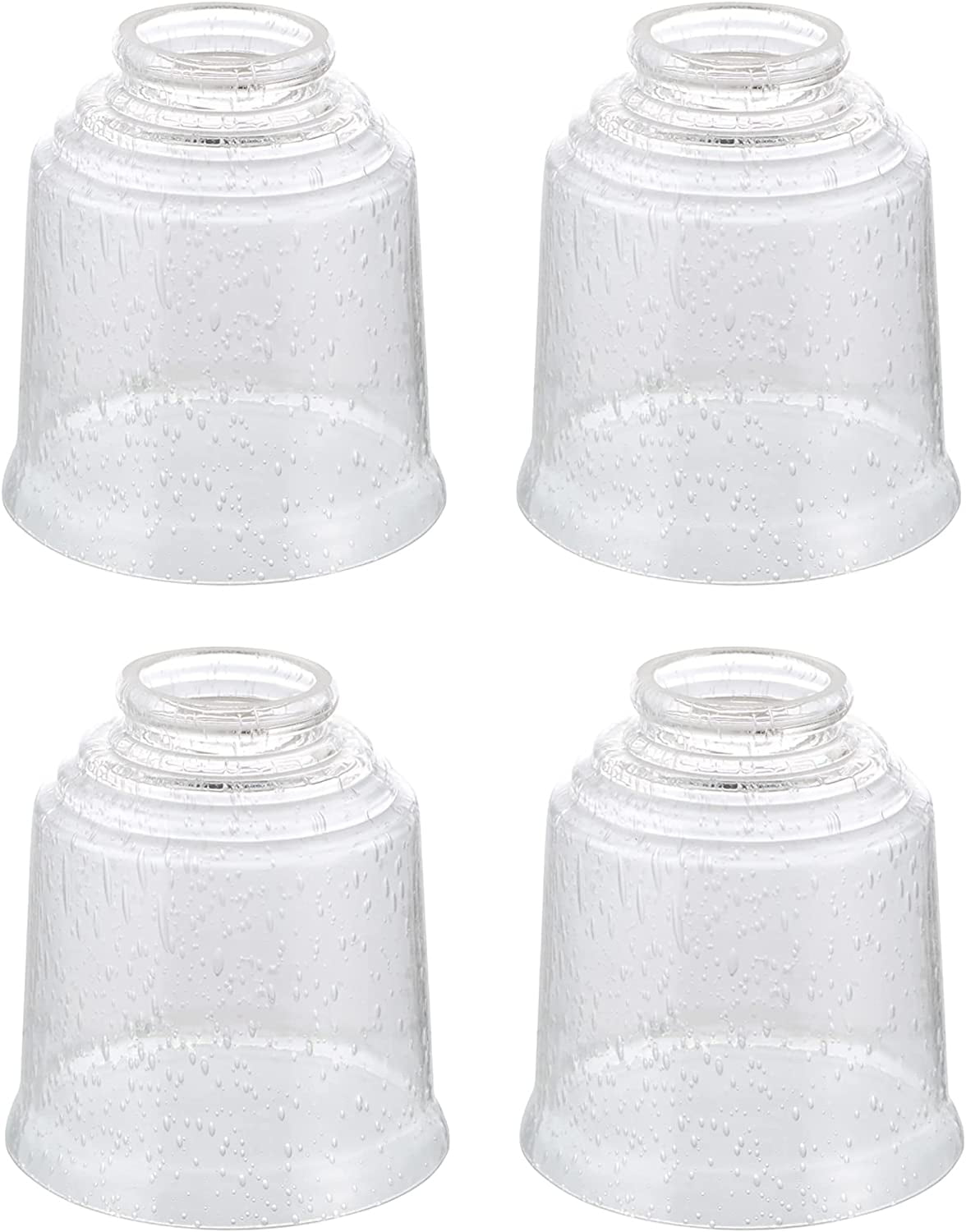 Kira Home Granville 10" Seeded Glass Lamp Shade Replacement – Clear Bowl Style 1 thumbnail image