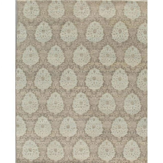 Transitional Collection Hand-Knotted Lamb's Wool Area Rug- 8' 0' X 9' 11' - Grey