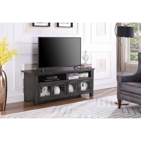 60" 4-door TV Console Dark Grey