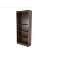 thumbnail image 1 of 5 Shelf Narrow Transitional Bookcase, Brown, 1 of 7