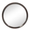 thumbnail image 1 of Transitional Decor Round Wall Mirror 17.5x17.5 Inch Mirror Surface Dark Brown Mango Wood Frame, 1 of 13